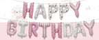 Teddy Bear Happy Birthday Balloon Banner | 16" Foil Letter Balloons | Teddy Bear Birthday Decor