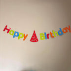 Colourful Happy Birthday Banner | Rainbow Birthday Party Decorations | Kids Birthday Backdrop | Bright Party Decor | Happy Birthday Garland