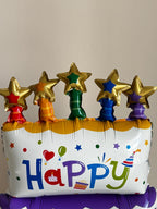Giant Birthday Cake Balloon Stack – Fun Birthday Party Decoration | Freestanding Foil Balloon Cake Centrepiece | Birthday Balloon Display