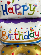 Giant Birthday Cake Balloon Stack – Fun Birthday Party Decoration | Freestanding Foil Balloon Cake Centrepiece | Birthday Balloon Display