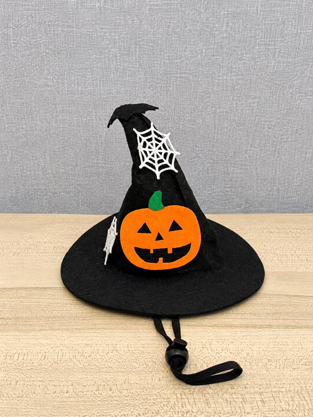 Halloween Pet Witch Hat for Cats, Dogs and Other Pets, Adjustable Halloween Costume Hat, Orange or Black, Pet Photo Prop Australia