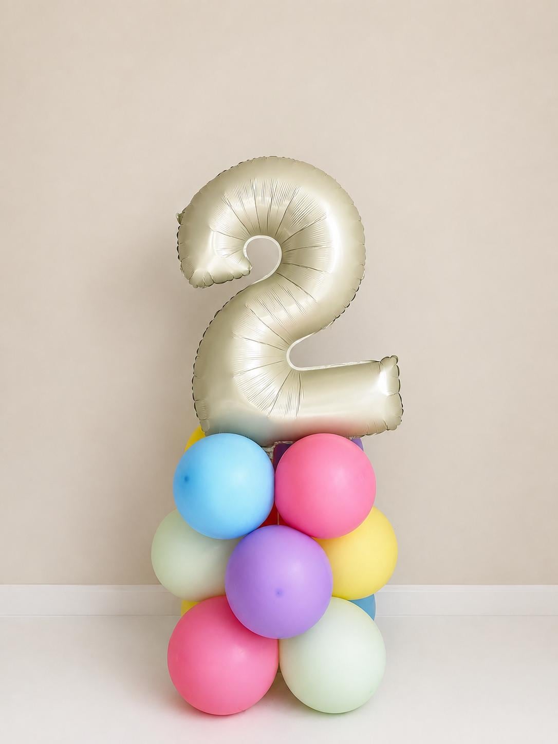 Pastel Terrible TWO Birthday Balloon Stack | 2nd Birthday Decor | Kid's Birthday Party Decor