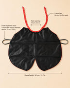 Dog Vampire Cape Costume, Red & Black Halloween Pet Outfit for Dogs and Cats, Adjustable Tie-On Bat Collar