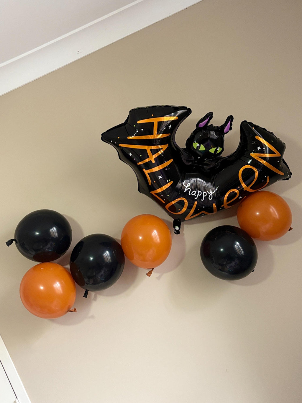 Halloween Bat Balloon |Happy Halloween Foil Balloon |Spooky Bat Party Decor |Halloween Party Decoration | Black Bat Balloon | Perth Balloons