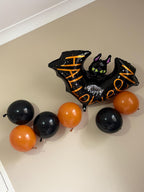 Halloween Bat Balloon |Happy Halloween Foil Balloon |Spooky Bat Party Decor |Halloween Party Decoration | Black Bat Balloon | Perth Balloons