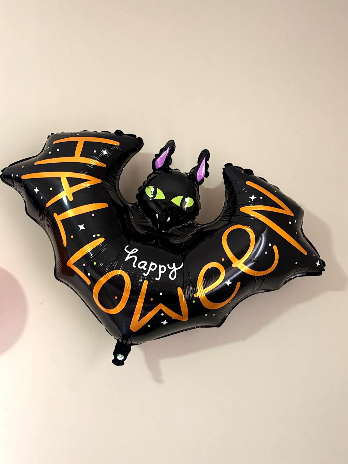 Halloween Bat Balloon |Happy Halloween Foil Balloon |Spooky Bat Party Decor |Halloween Party Decoration | Black Bat Balloon | Perth Balloons