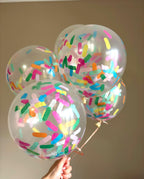 12" Confetti Balloon Bouquet |Colourful Balloon Arrangement | Birthday Balloons | Gift for Kids | Party Decor | Photo Prop | Perth Balloons