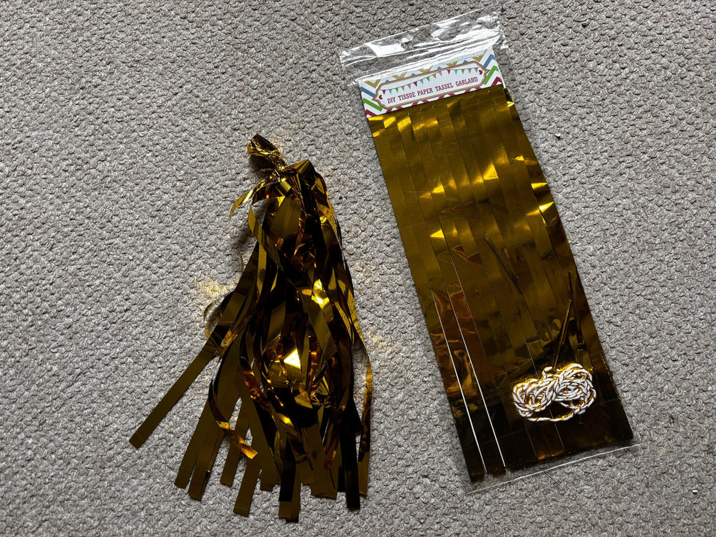Party Decoration Rain Silk Paper Tassel DIY | Aluminum Film Bright Colour Tassel | Balloon Ribbon & Flower Arrangement