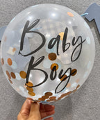 12" Baby Shower Confetti Balloons, Gender Reveal Party Decor (Girl, Boy, Neutral)