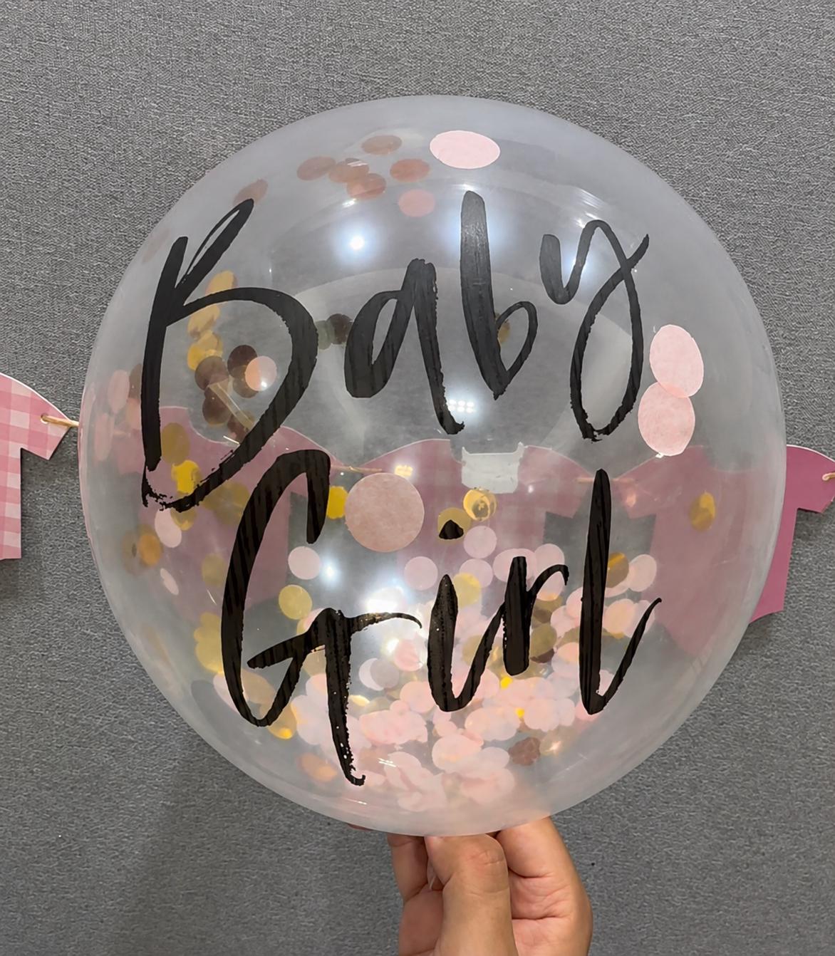 12" Baby Shower Confetti Balloons, Gender Reveal Party Decor (Girl, Boy, Neutral)