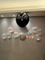 36" Gender Reveal Balloon, Boy or Girl Balloon, Gender Reveal Party Decor, Baby Shower Balloon, Pink or Blue Confetti Balloon