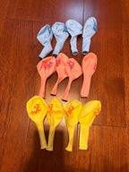 Gender Reveal Balloons, 12" Pink Blue Yellow Baby Shower Decor (12 Pack)