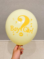Gender Reveal Balloons, 12" Pink Blue Yellow Baby Shower Decor (12 Pack)