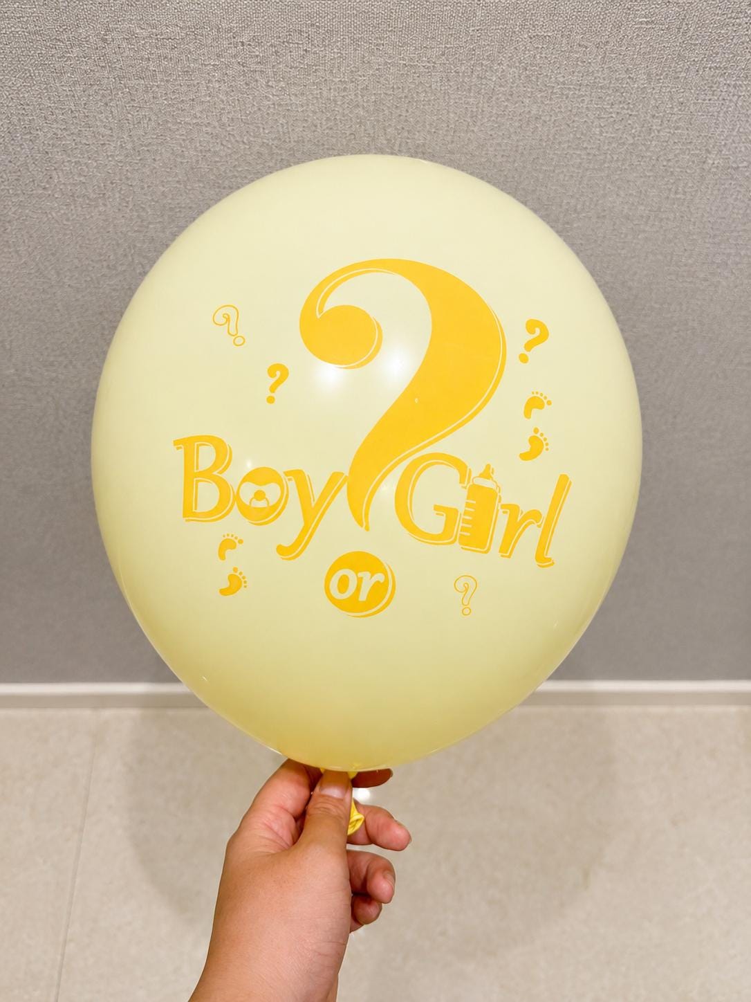 Gender Reveal Balloons, 12" Pink Blue Yellow Baby Shower Decor (12 Pack)