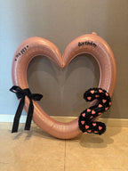 Peach Heart and Number 2 Balloon Stack, 2nd Birthday Decor, Kids Birthday Photo Prop, Photobooth Prop