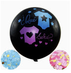 36" Gender Reveal Balloon, Boy or Girl Balloon, Gender Reveal Party Decor, Baby Shower Balloon, Pink or Blue Confetti Balloon