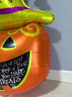 Halloween Foil Balloons, Standing Pumpkin, Witch, Skeleton, Spider Decorations (Set of 5)