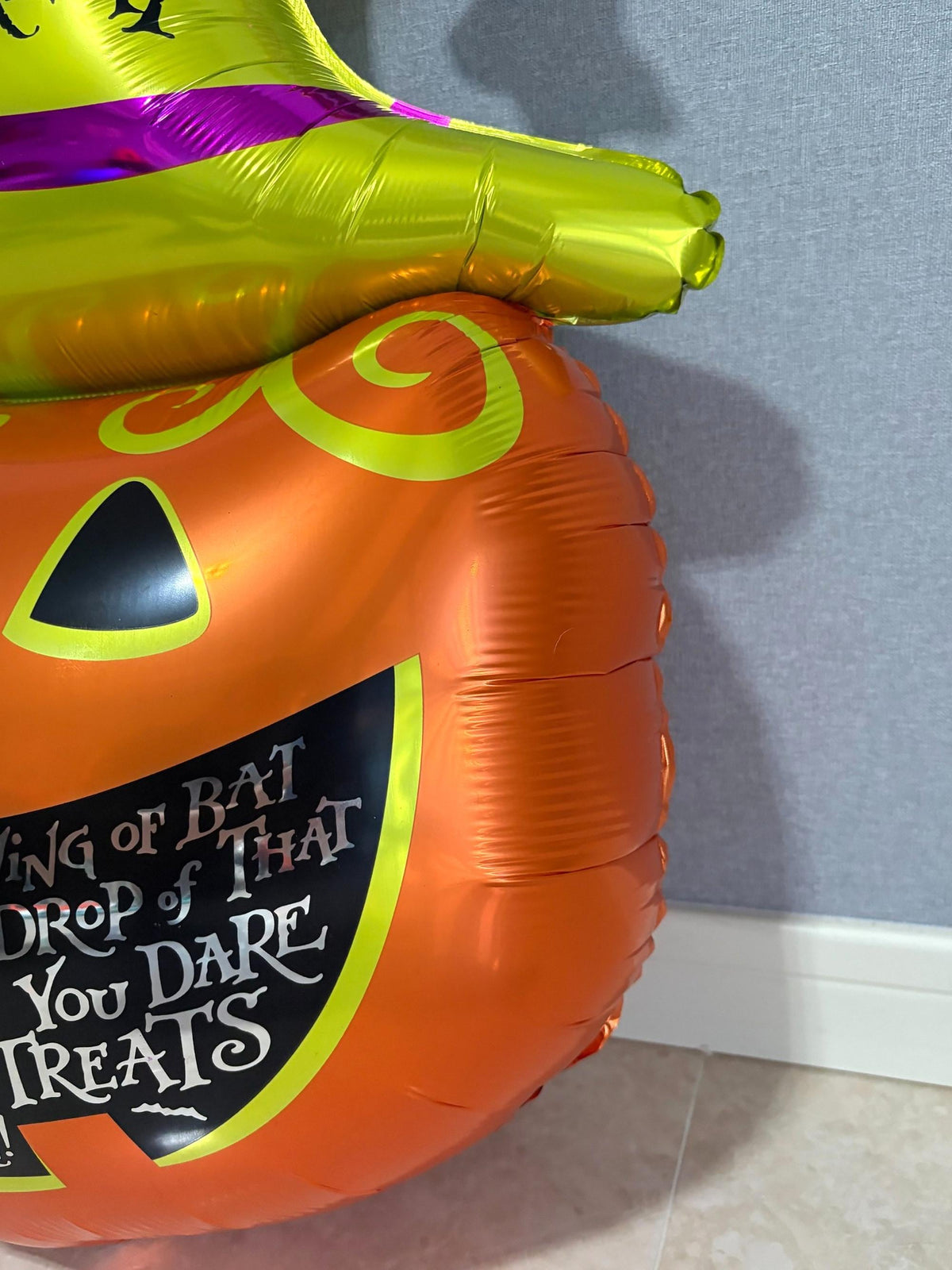 Halloween Foil Balloons, Standing Pumpkin, Witch, Skeleton, Spider Decorations (Set of 5)