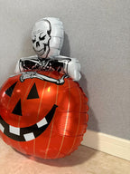 Halloween Foil Balloons, Standing Pumpkin, Witch, Skeleton, Spider Decorations (Set of 5)