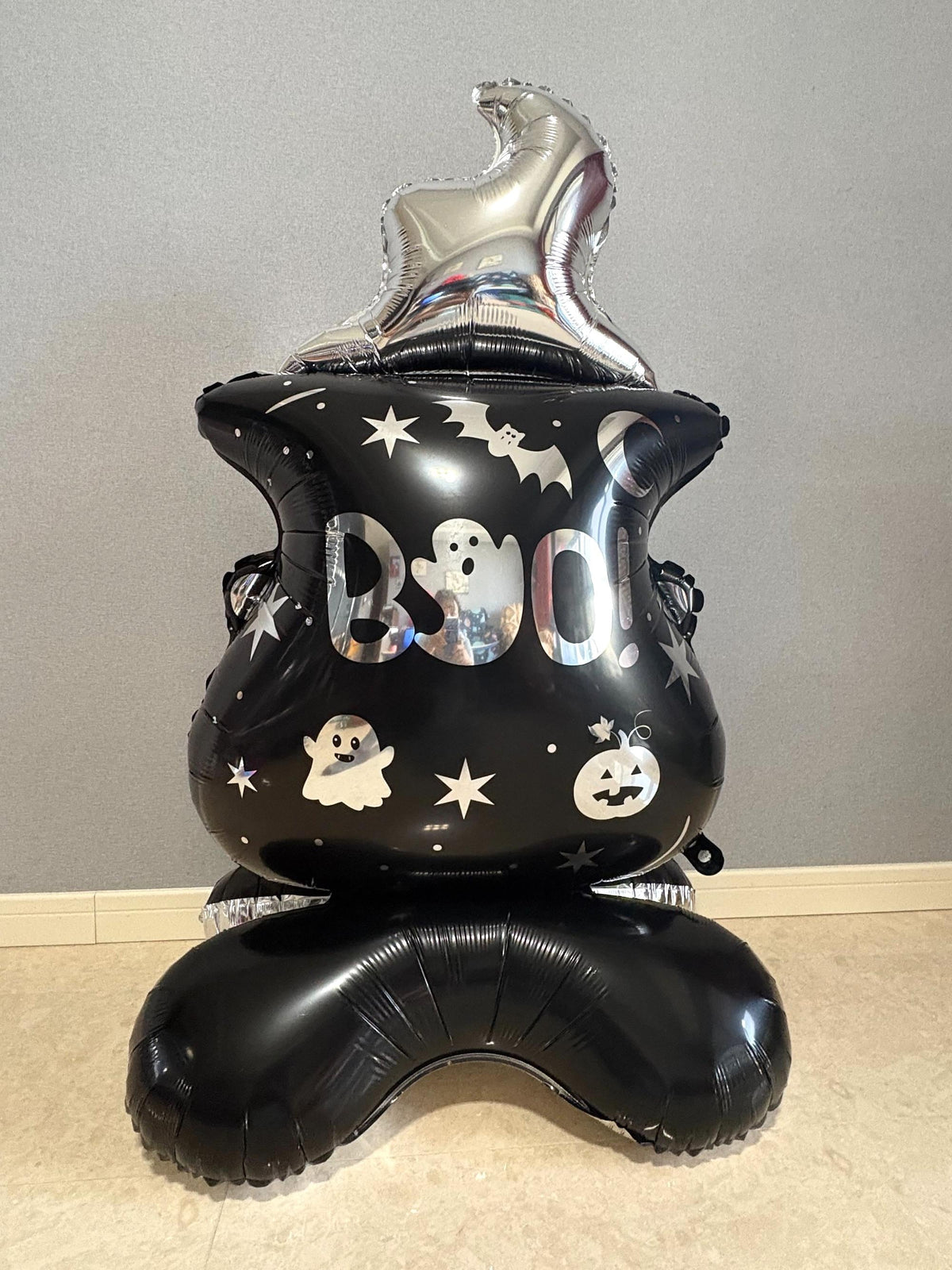 Halloween Foil Balloons, Standing Pumpkin, Witch, Skeleton, Spider Decorations (Set of 5)