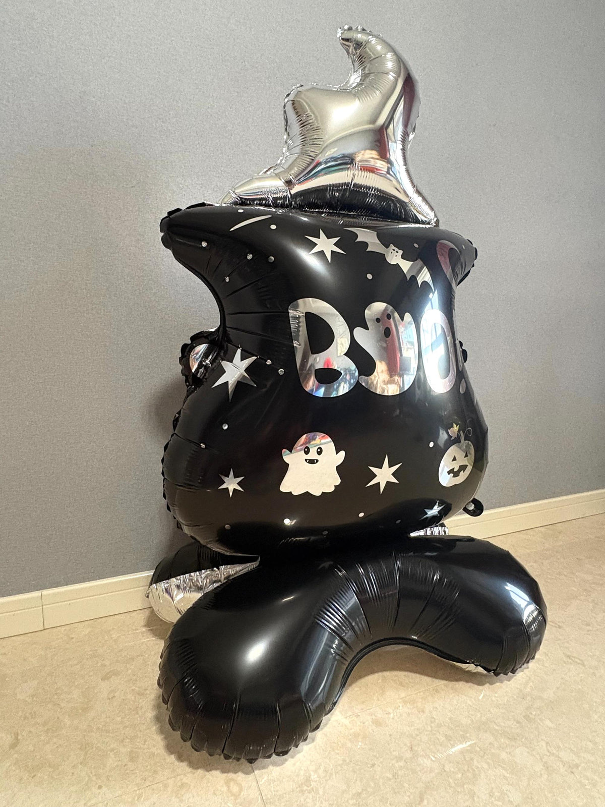 Halloween Foil Balloons, Standing Pumpkin, Witch, Skeleton, Spider Decorations (Set of 5)