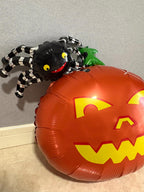 Halloween Foil Balloons, Standing Pumpkin, Witch, Skeleton, Spider Decorations (Set of 5)