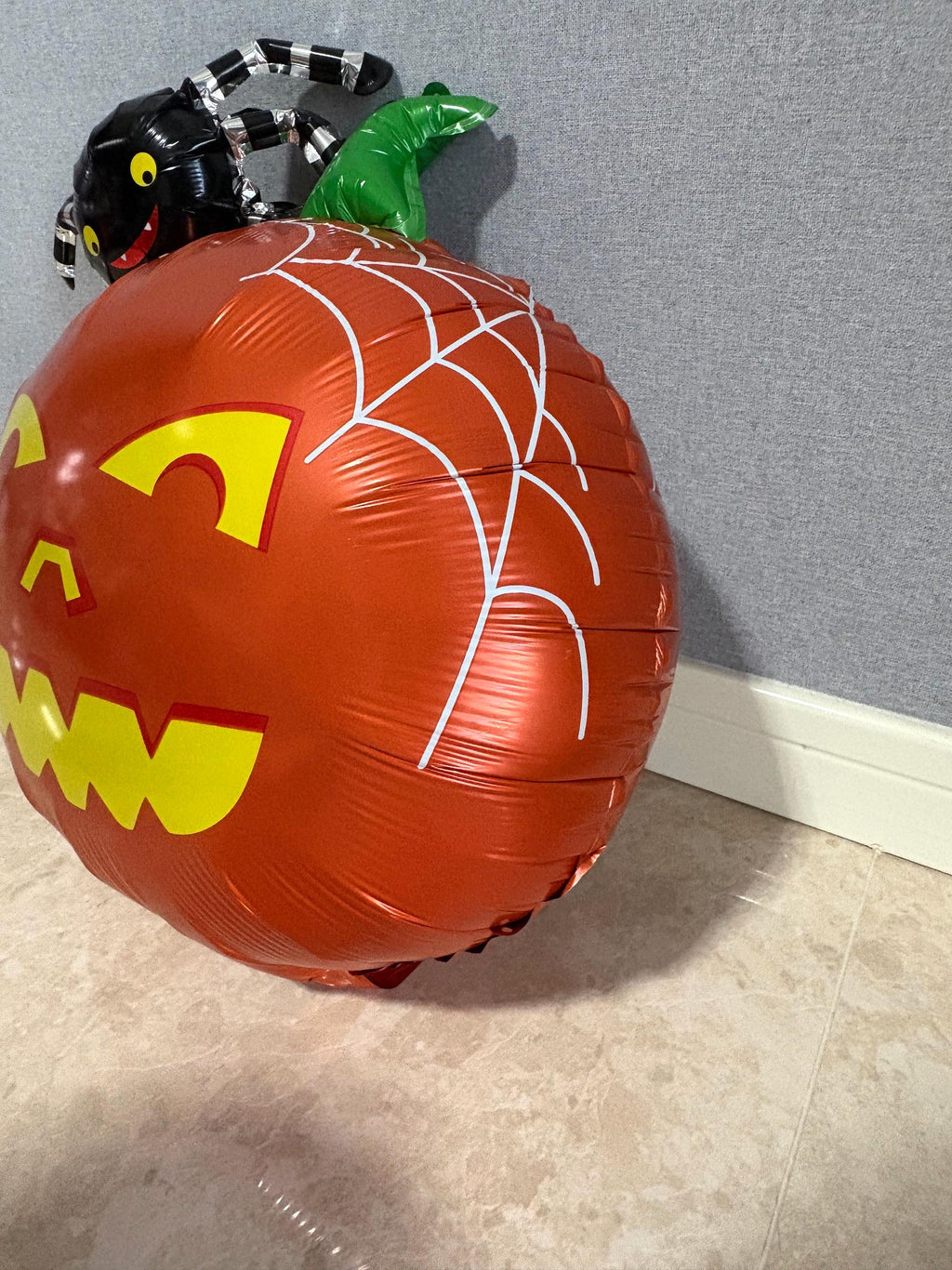 Halloween Foil Balloons, Standing Pumpkin, Witch, Skeleton, Spider Decorations (Set of 5)
