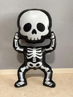 Giant Skeleton Foil Balloon – Black & White Halloween Party Decor
