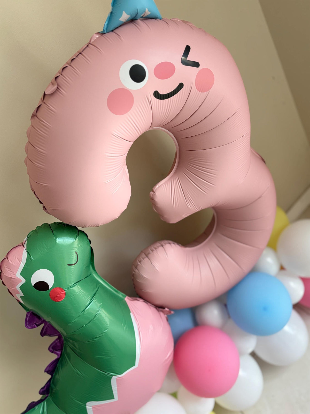 Customisable Dinosaur Number Birthday Balloon Display, Number Balloons, Dinosaur Birthday Decorations, Kids Birthday Balloon Garland