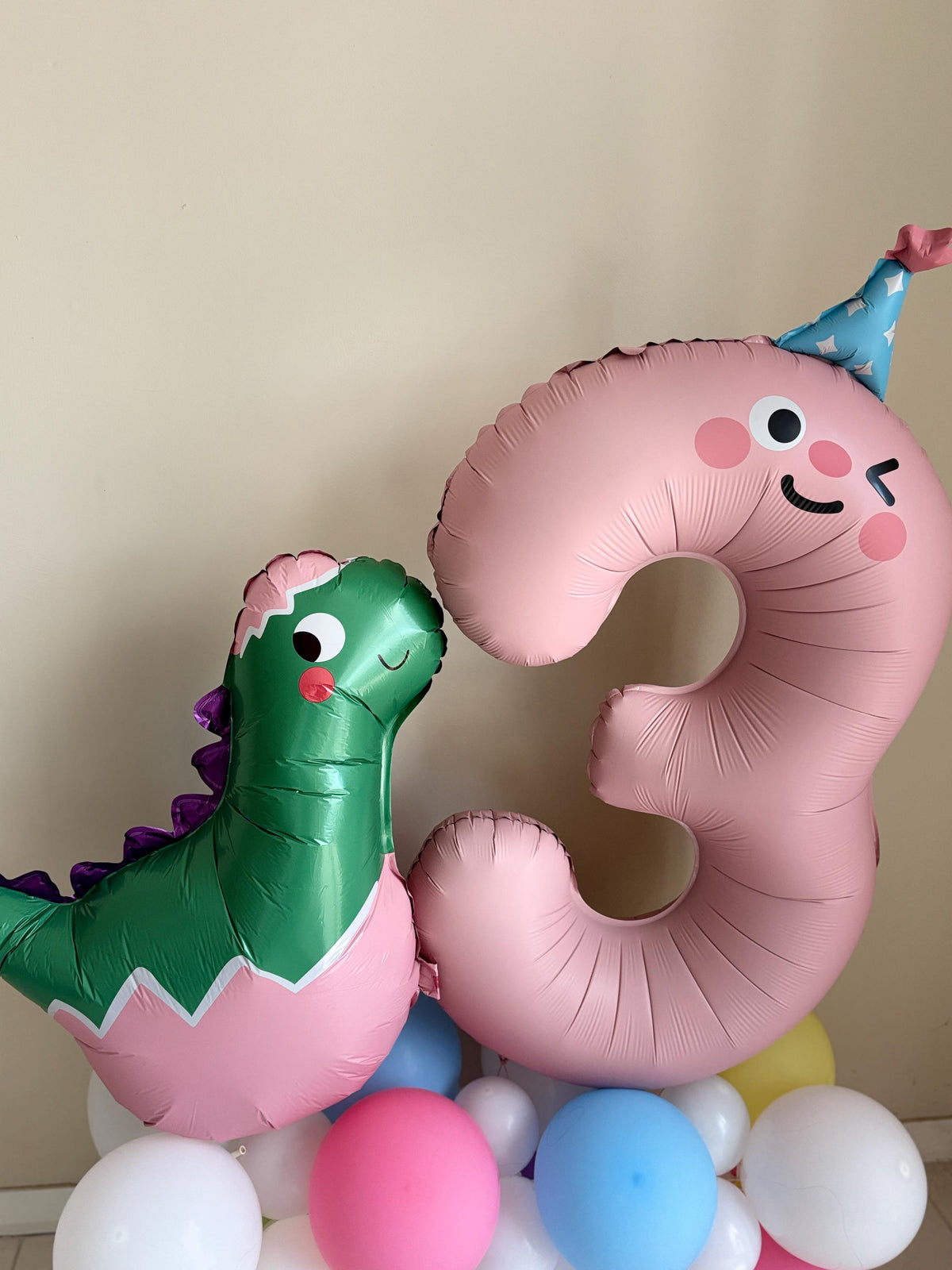 Customisable Dinosaur Number Birthday Balloon Display, Number Balloons, Dinosaur Birthday Decorations, Kids Birthday Balloon Garland