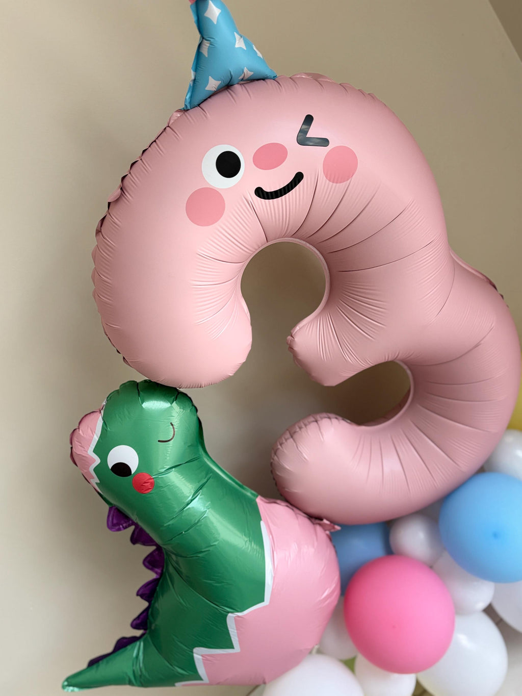 Customisable Dinosaur Number Birthday Balloon Display, Number Balloons, Dinosaur Birthday Decorations, Kids Birthday Balloon Garland