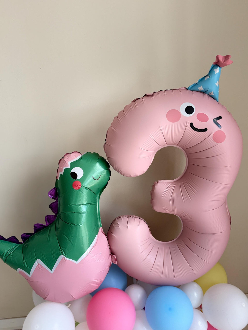 Customisable Dinosaur Number Birthday Balloon Display, Number Balloons, Dinosaur Birthday Decorations, Kids Birthday Balloon Garland