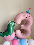 Customisable Dinosaur Number Birthday Balloon Display, Number Balloons, Dinosaur Birthday Decorations, Kids Birthday Balloon Garland