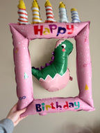 Happy Birthday Photo Frame Balloon, Birthday Photo Booth Prop, Kids Birthday Party Decorations, Inflatable Birthday Frame, Birthday Backdrop