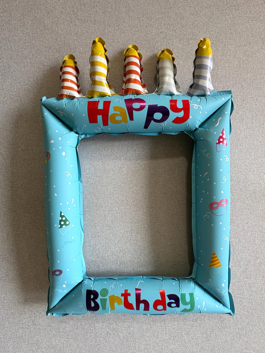 Happy Birthday Photo Frame Balloon, Birthday Photo Booth Prop, Kids Birthday Party Decorations, Inflatable Birthday Frame, Birthday Backdrop