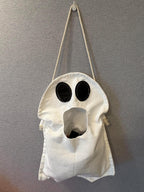 Halloween Ghost Treat Bags | Spooky Trick-or-Treat Party Favour (White, Orange)