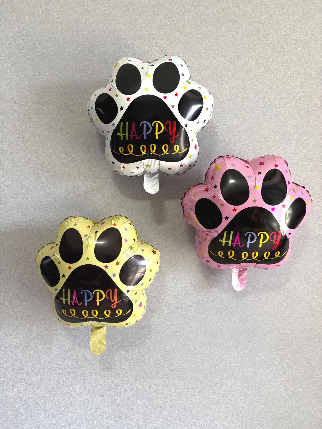 Happy Paw Print Balloon | Dog Birthday Balloon | Cat Birthday Balloon | Pet Party Decor | Pawty Balloon | Dog Cat Lover Gift