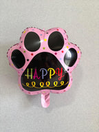 Happy Paw Print Balloon | Dog Birthday Balloon | Cat Birthday Balloon | Pet Party Decor | Pawty Balloon | Dog Cat Lover Gift