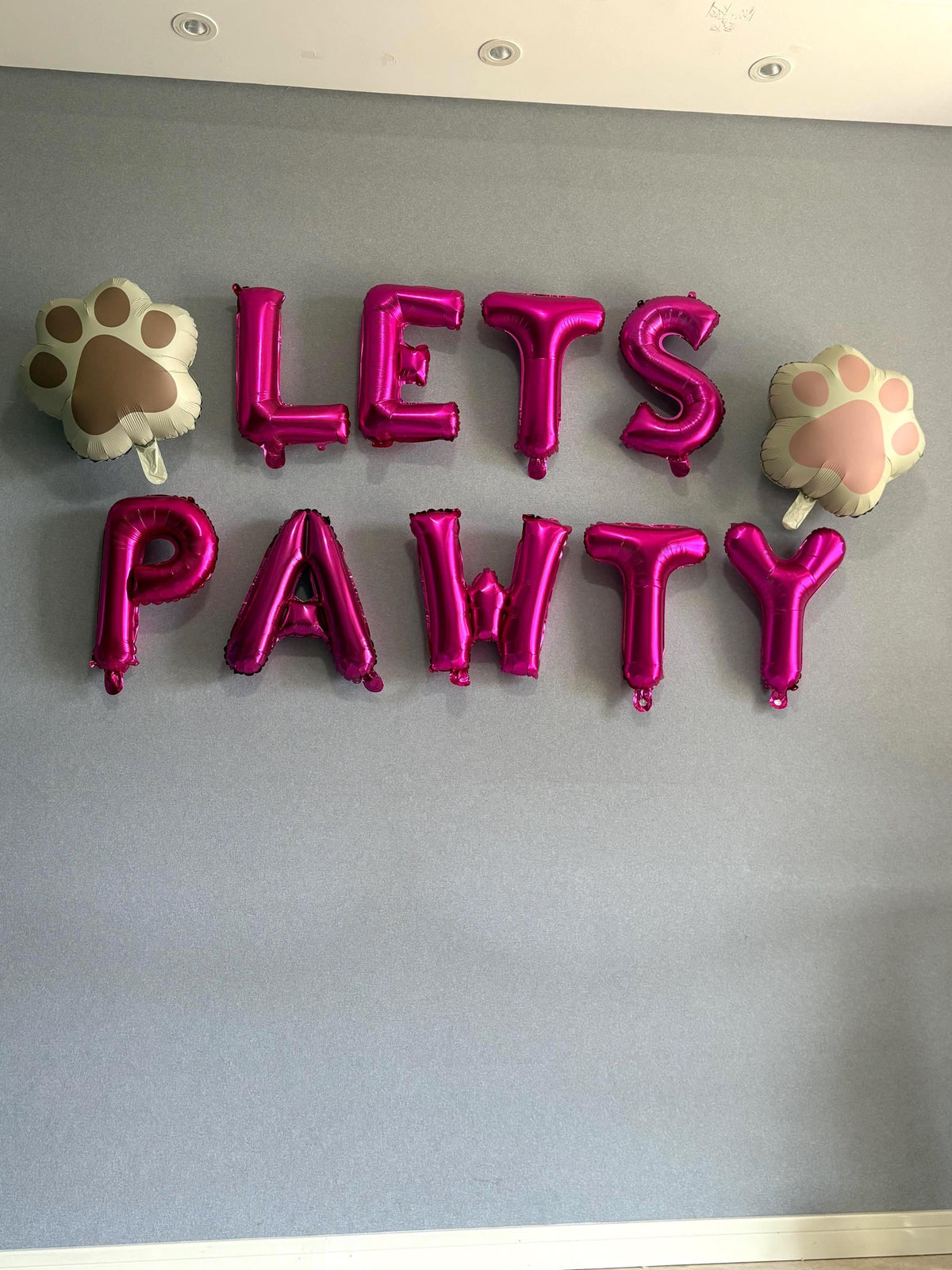 Pet Party Decor: 16" LETS PAWTY Foil Balloons | Dog & Cat Birthday Celebrations | Fun Pawty Balloons