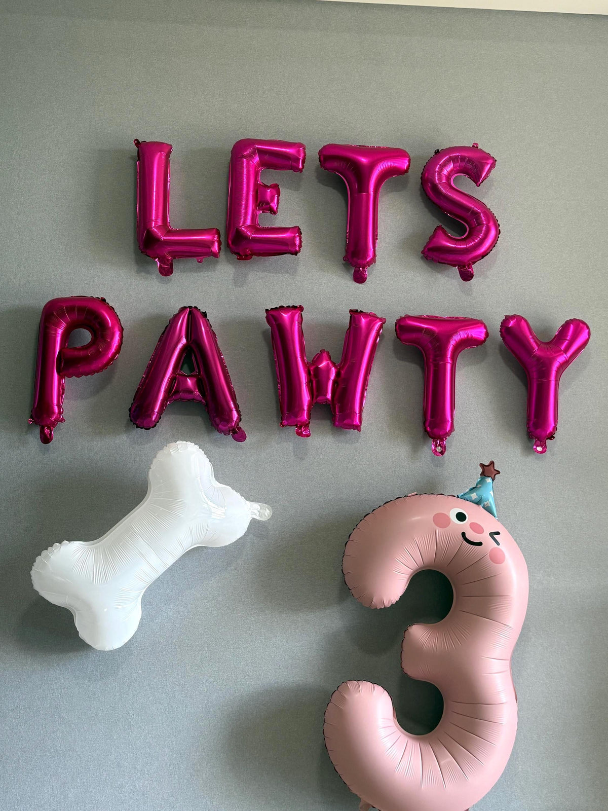 Pet Party Decor: 16" LETS PAWTY Foil Balloons | Dog & Cat Birthday Celebrations | Fun Pawty Balloons