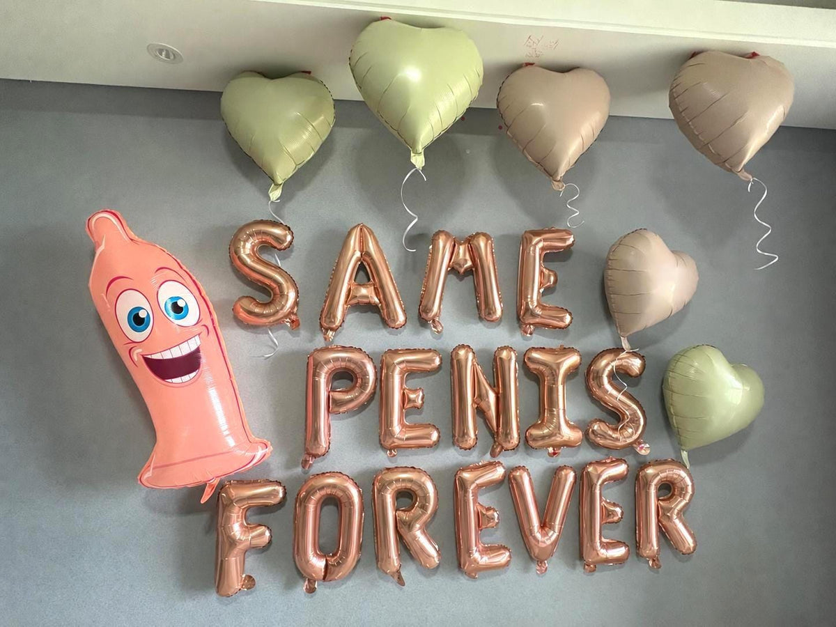 16'' Same Penis Forever Balloons, Hens Party Decorations, Bachelorette Party Balloon, Funny Bridal Shower Decor, Cheeky Wedding Balloons