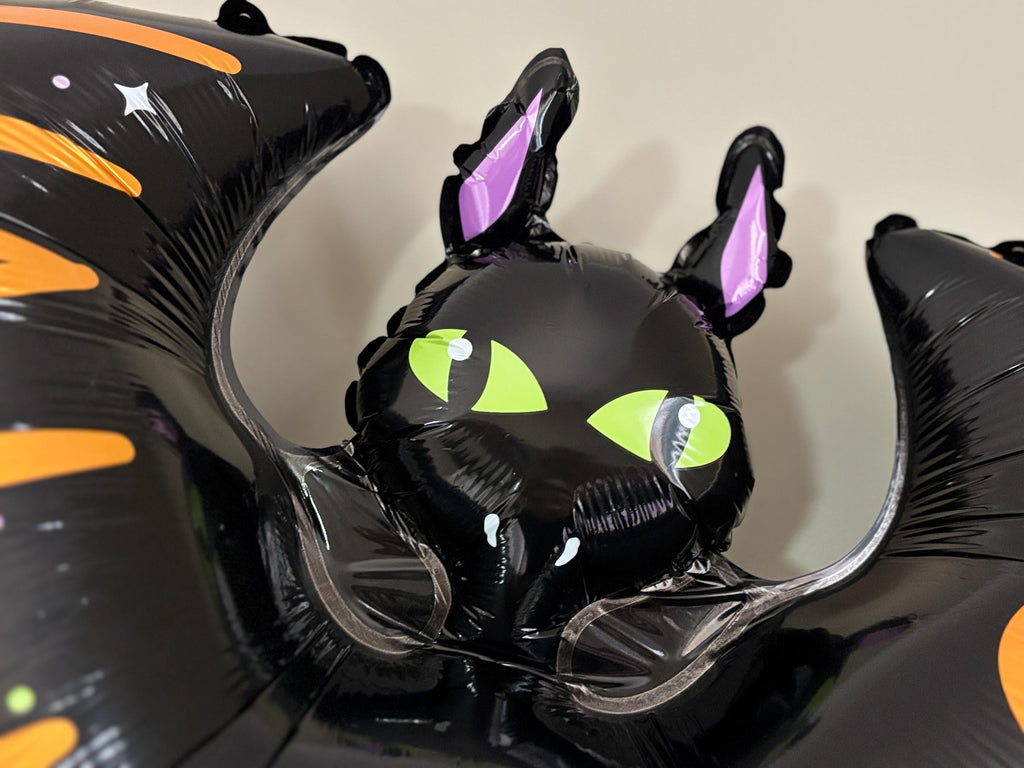 Halloween Bat Balloon |Happy Halloween Foil Balloon |Spooky Bat Party Decor |Halloween Party Decoration | Black Bat Balloon | Perth Balloons