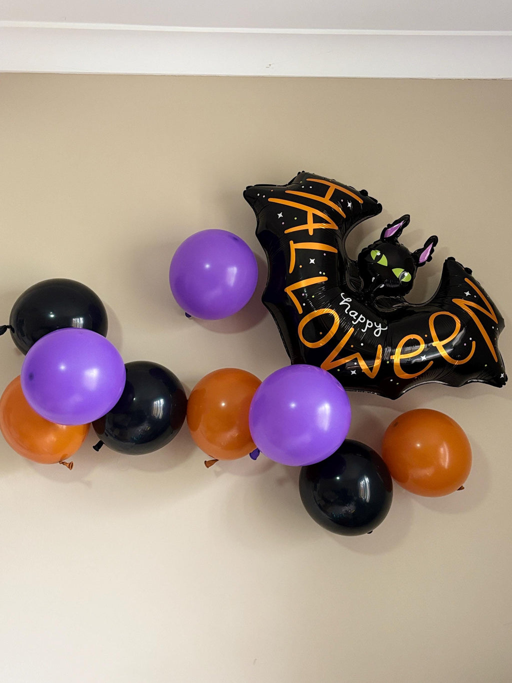 Halloween Bat Balloon |Happy Halloween Foil Balloon |Spooky Bat Party Decor |Halloween Party Decoration | Black Bat Balloon | Perth Balloons