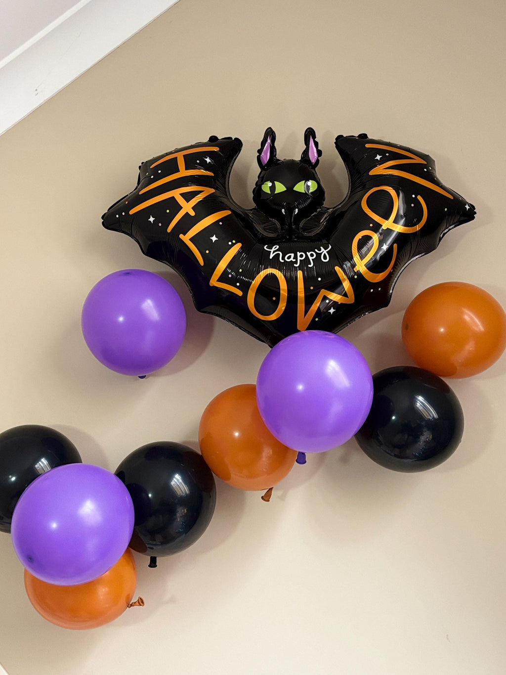 Halloween Bat Balloon |Happy Halloween Foil Balloon |Spooky Bat Party Decor |Halloween Party Decoration | Black Bat Balloon | Perth Balloons