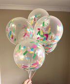 12" Confetti Balloon Bouquet |Colourful Balloon Arrangement | Birthday Balloons | Gift for Kids | Party Decor | Photo Prop | Perth Balloons