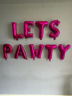 Pet Party Decor: 16" LETS PAWTY Foil Balloons | Dog & Cat Birthday Celebrations | Fun Pawty Balloons