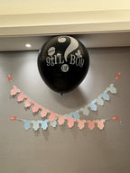 36" Gender Reveal Balloon, Boy or Girl Balloon, Gender Reveal Party Decor, Baby Shower Balloon, Pink or Blue Confetti Balloon
