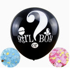 36" Gender Reveal Balloon, Boy or Girl Balloon, Gender Reveal Party Decor, Baby Shower Balloon, Pink or Blue Confetti Balloon