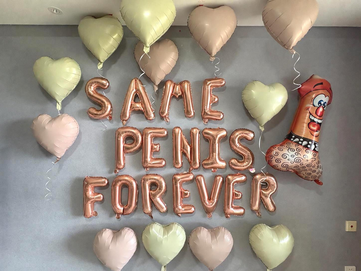 16'' Same Penis Forever Balloons, Hens Party Decorations, Bachelorette Party Balloon, Funny Bridal Shower Decor, Cheeky Wedding Balloons