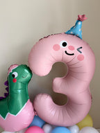Customisable Dinosaur Number Birthday Balloon Display, Number Balloons, Dinosaur Birthday Decorations, Kids Birthday Balloon Garland